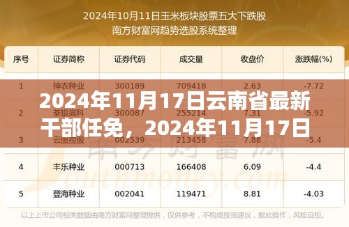 云南干部新任免背后的故事，揭秘2024年11月17日最新干部任免情况