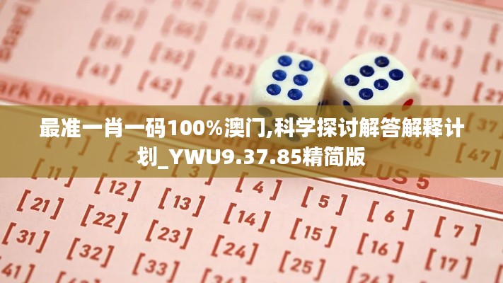 最准一肖一码100%澳门,科学探讨解答解释计划_YWU9.37.85精简版