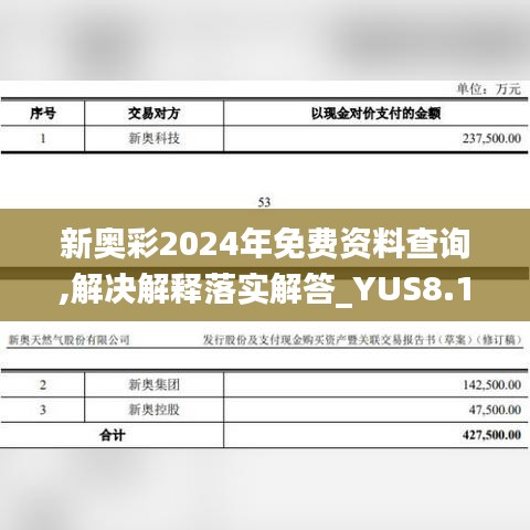 新奥彩2024年免费资料查询,解决解释落实解答_YUS8.16.93环保版