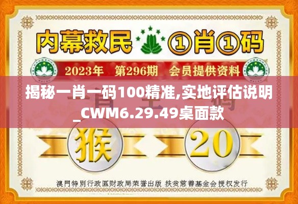 揭秘一肖一码100精准,实地评估说明_CWM6.29.49桌面款