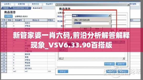 新管家婆一肖六码,前沿分析解答解释现象_VSV6.33.90百搭版