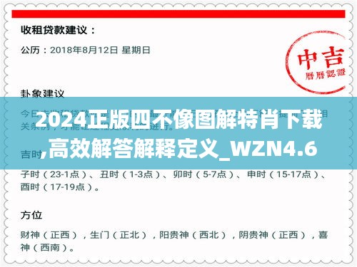 2024正版四不像图解特肖下载,高效解答解释定义_WZN4.65.67高效版