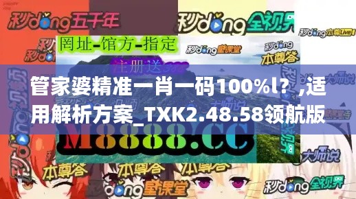 管家婆精准一肖一码100%l？,适用解析方案_TXK2.48.58领航版