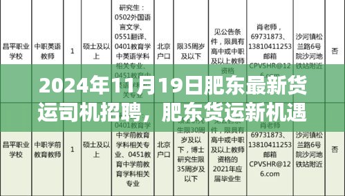 2024年肥东货运司机招聘动态及职业前景展望，新机遇，等你来驾！