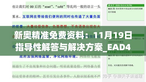 新奥精准免费资料：11月19日指导性解答与解决方案_EAD4.61.67通玄境