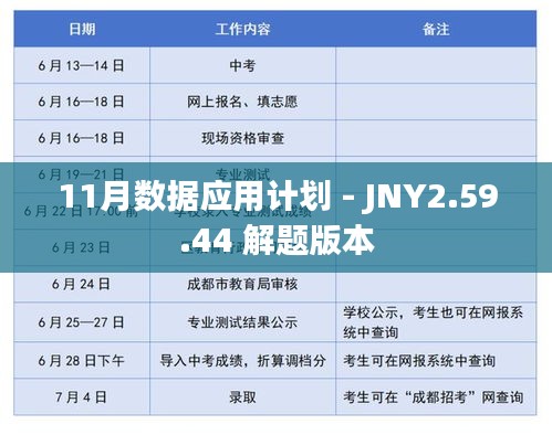 11月数据应用计划 - JNY2.59.44 解题版本