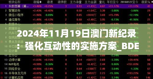 2024年11月19日澳门新纪录：强化互动性的实施方案_BDE8.29.91融合版