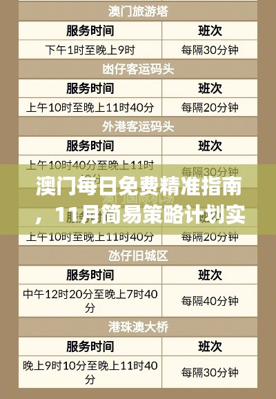 澳门每日免费精准指南，11月简易策略计划实施_XHI6.15.62养生版