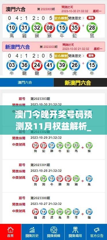 澳门今晚开奖号码预测及11月权益解析_ZNU3.41.81预言版