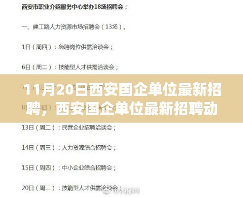 11月20日西安国企单位招聘动态，聚焦职场机遇与挑战