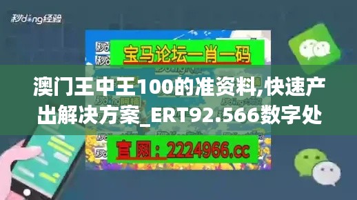 澳门王中王100的准资料,快速产出解决方案_ERT92.566数字处理版