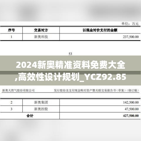 2024新奥精准资料免费大全,高效性设计规划_YCZ92.852世界版