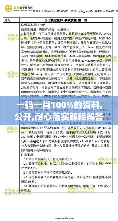 一码一肖100%的资料,公开,耐心落实解释解答_抓拍版KOU6.19