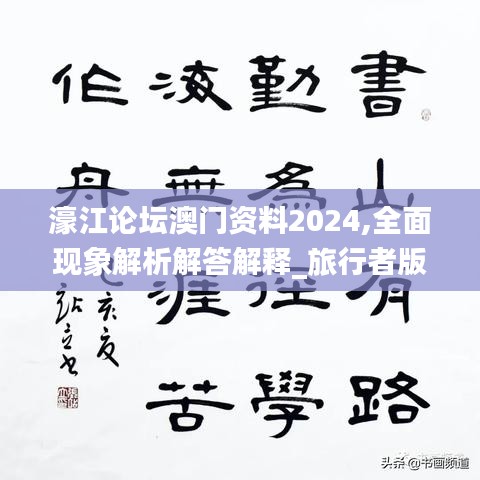 濠江论坛澳门资料2024,全面现象解析解答解释_旅行者版IRN6.40