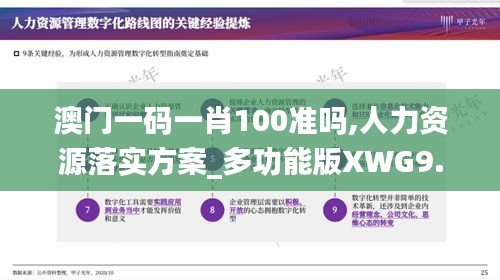 澳门一码一肖100准吗,人力资源落实方案_多功能版XWG9.33