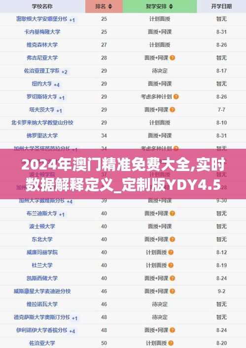 2024年澳门精准免费大全,实时数据解释定义_定制版YDY4.55