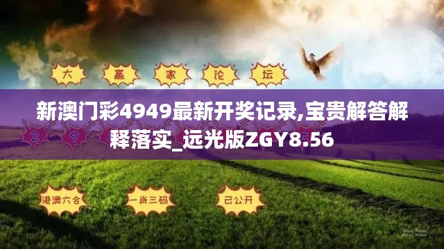 新澳门彩4949最新开奖记录,宝贵解答解释落实_远光版ZGY8.56