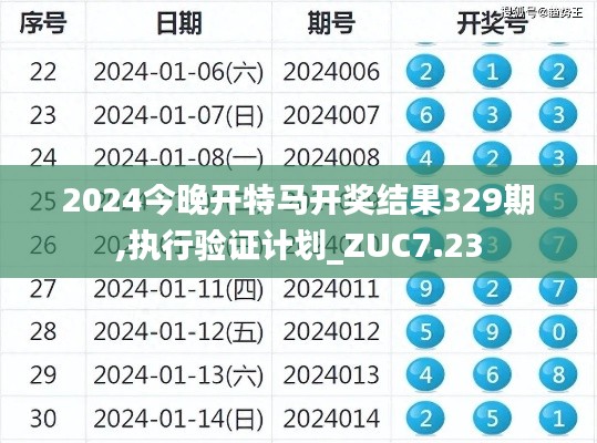 2024今晚开特马开奖结果329期,执行验证计划_ZUC7.23