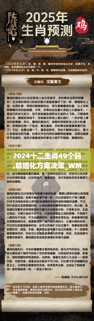 2024十二生肖49个码,精细化方案决策_WMG19.92