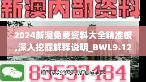 2024新澳免费资料大全精准板,深入挖掘解释说明_BWL9.12