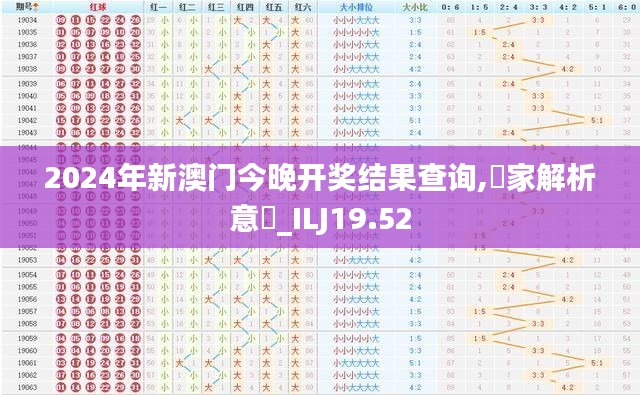 2024年新澳门今晚开奖结果查询,專家解析意見_ILJ19.52