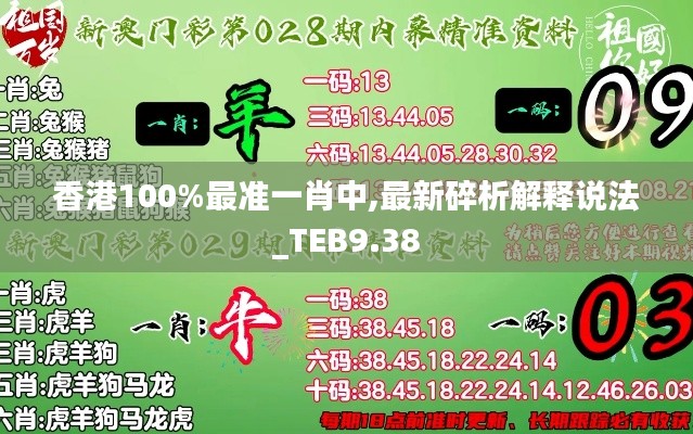 香港100%最准一肖中,最新碎析解释说法_TEB9.38