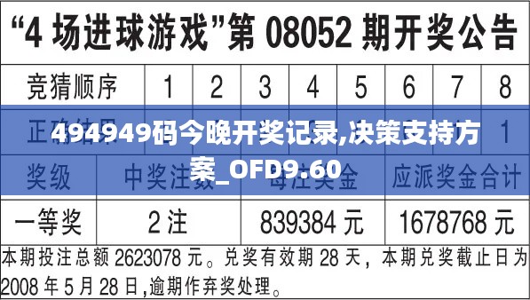 494949码今晚开奖记录,决策支持方案_OFD9.60