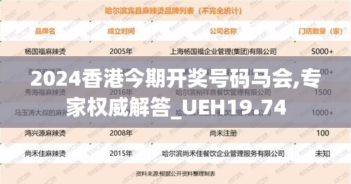 2024香港今期开奖号码马会,专家权威解答_UEH19.74