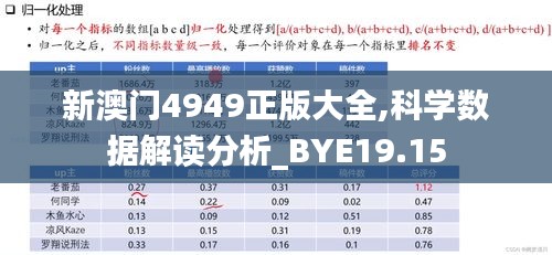 新澳门4949正版大全,科学数据解读分析_BYE19.15