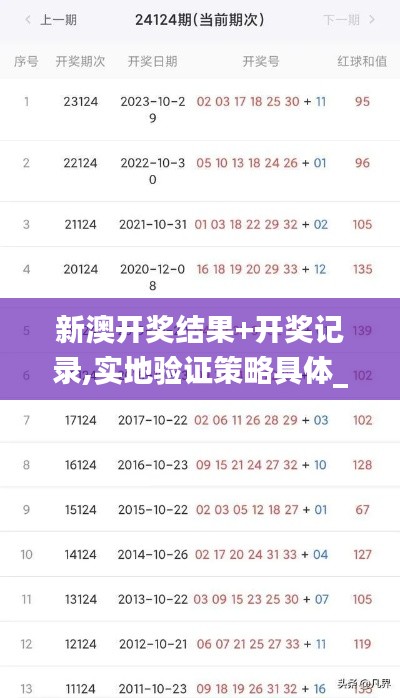 新澳开奖结果+开奖记录,实地验证策略具体_创造力版ZHQ5.11