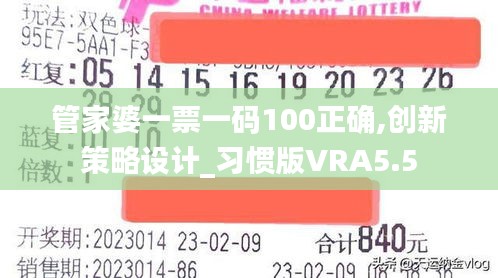 管家婆一票一码100正确,创新策略设计_习惯版VRA5.5