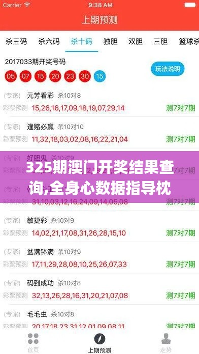 325期澳门开奖结果查询,全身心数据指导枕_社交版FVF13.66