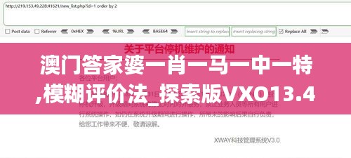 澳门答家婆一肖一马一中一特,模糊评价法_探索版VXO13.47