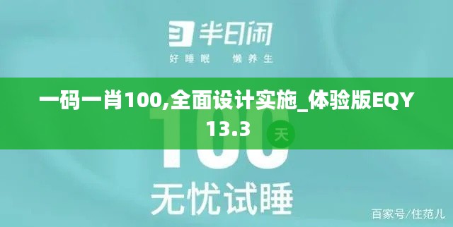 一码一肖100,全面设计实施_体验版EQY13.3