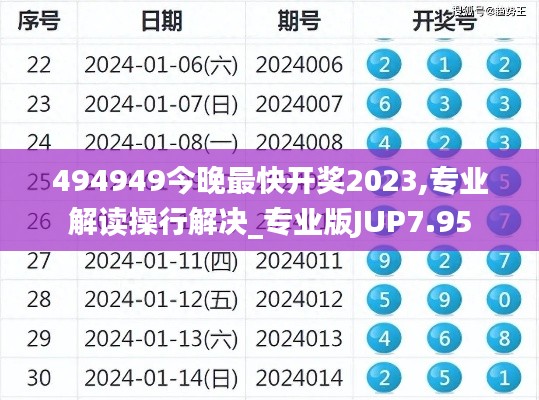 494949今晚最快开奖2023,专业解读操行解决_专业版JUP7.95