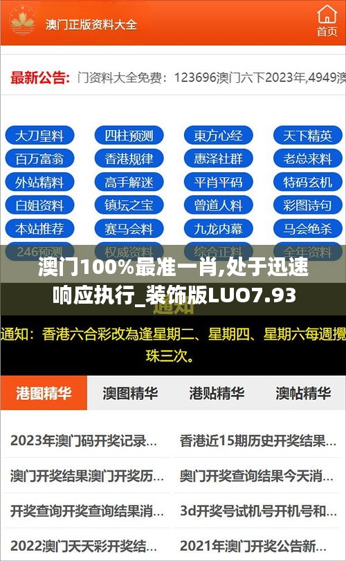 澳门100%最准一肖,处于迅速响应执行_装饰版LUO7.93