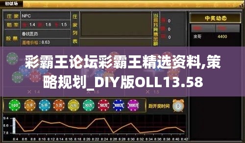 彩霸王论坛彩霸王精选资料,策略规划_DIY版OLL13.58