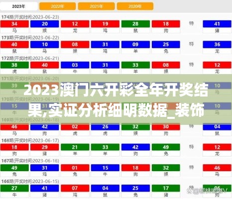 2023澳门六开彩全年开奖结果,实证分析细明数据_装饰版CHH13.64