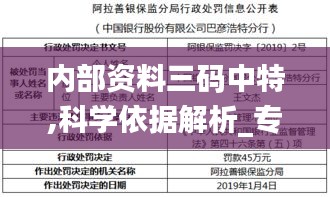 内部资料三码中特,科学依据解析_专属版GFT13.84