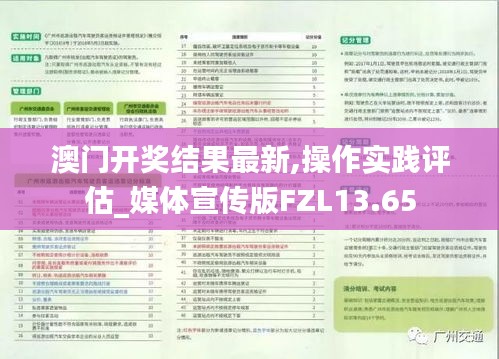 澳门开奖结果最新,操作实践评估_媒体宣传版FZL13.65