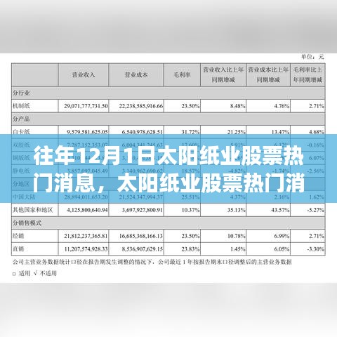 太阳纸业股票热点回顾，揭秘往年12月1日的行业焦点与热门消息解析