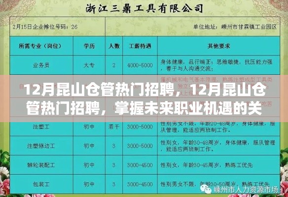 12月昆山仓管热门招聘，把握未来职业机遇的关键时刻