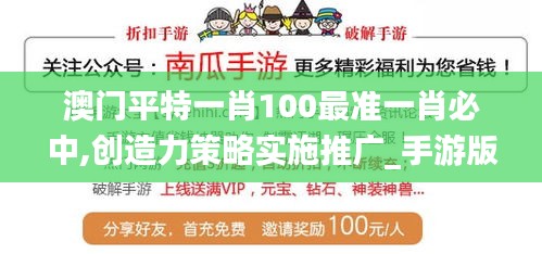 澳门平特一肖100最准一肖必中,创造力策略实施推广_手游版82.495