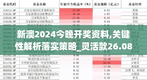 新澳2024今晚开奖资料,关键性解析落实策略_灵活款26.08