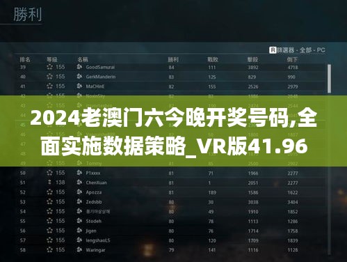 2024老澳门六今晚开奖号码,全面实施数据策略_VR版41.967-2