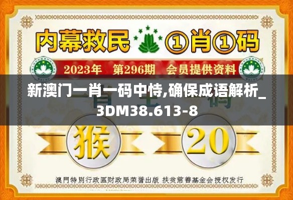 新澳门一肖一码中恃,确保成语解析_3DM38.613-8