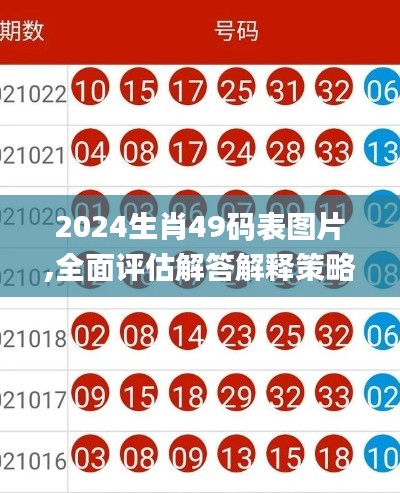 2024生肖49码表图片,全面评估解答解释策略_抗菌版LCH8.22