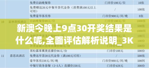 新澳今晚上9点30开奖结果是什么呢,全面评估解析说明_3K88.295-9