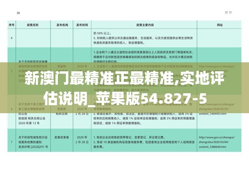 新澳门最精准正最精准,实地评估说明_苹果版54.827-5