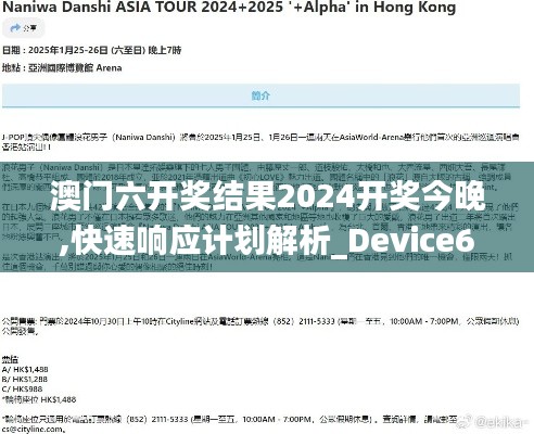 澳门六开奖结果2024开奖今晚,快速响应计划解析_Device6.988